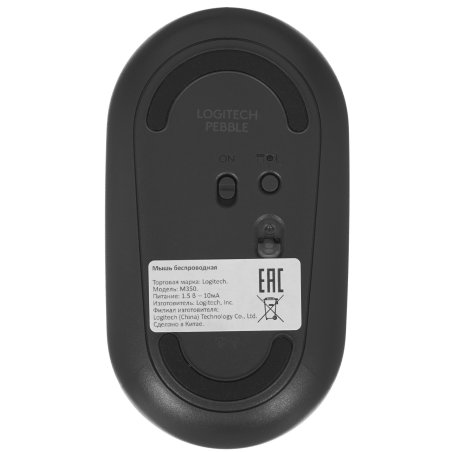 Мышь беспроводная Logitech Pebble M350 графитовый, 1000 dpi, радиоканал, Bluetooth, USB, кнопки - 3