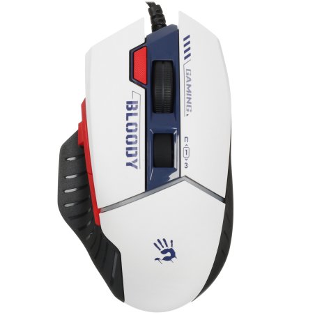 Мышь A4Tech Bloody W95 Max Sports синий/белый оптическая (12000dpi) USB (10but)
