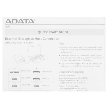 Внешний SSD ADATA SE920, 2Tb, USB 4 Type-C, R/W 3800/3700, черный