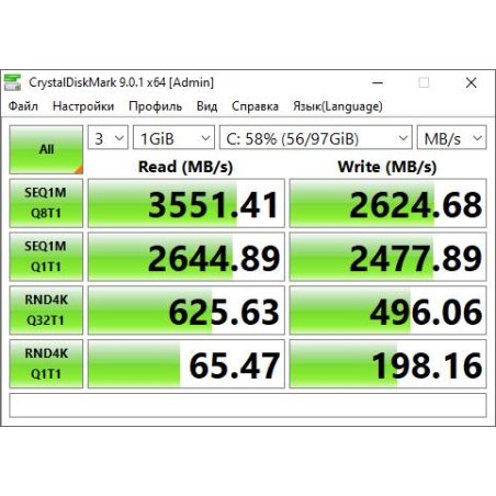Накопитель SSD Apacer AS2280P4U, 256Gb, M.2 2280, PCIe 3.0 x4, NVMe, R/W 3500/1200