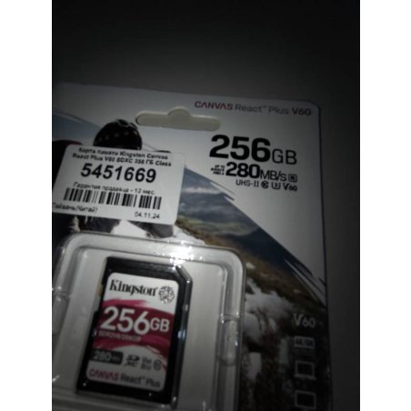 Флеш карта SDXC Kingston SDR2V6/512Gb Canvas React Plus w/o adapter 512Gb