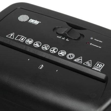 Шредер Cactus CS-SH-10-21-5X18 (секр.P-4) перекрестный 10лист. 21лтр. скрепки скобы пл.карты