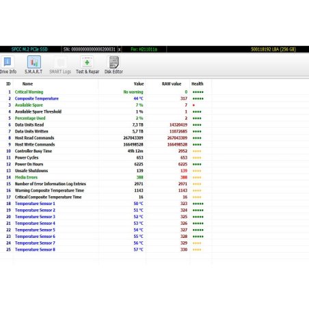 Накопитель SSD Silicon Power M-Series, 256Gb, PCIe 3.0 x4, M.2 2280, NVMe, R/W 2200/1600