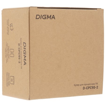 Кулер для процессора Digma D-CPC110-PWM1 черный, 90 мм, алюминий/медь, 2200 об/мин, 23 дБ, 4 pin, 110 Вт, 130 мм