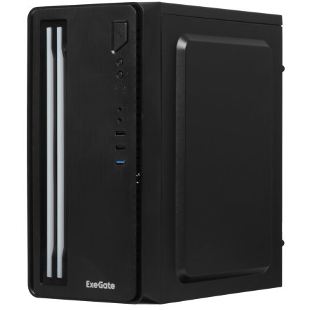 Компьютерный корпус Minitower ExeGate mEVO-7805-XP450 (mATX, БП XP450 с вент. 12см, 2*USB+1*USB 3.0, аудио, черный, с 2*RGb подсветкой)