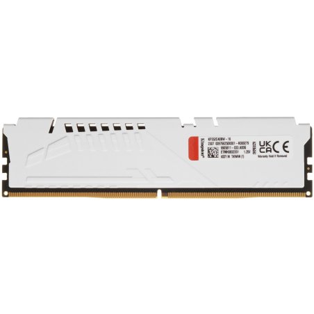 Оперативная память Kingston Fury Beast, DDR5, 16Gb (1x16GB), 5200MHz, CL40, DIMM, с радиатором, белый