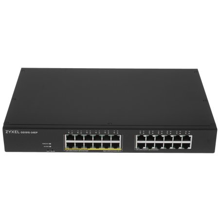 Коммутатор гибридныйSmart L2 PoE+ Zyxel NebulaFlex GS1915-24EP, rack 19", 24xGE (12xPoE+), бюджет PoE 130 Вт, автономное/облачное управление