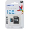 Флеш карта Micro SecureDigital 128Gb ADATA AUSDX128GUICL10A1-RA1 MicroSDXC Class 10 UHS-I, SD adapter