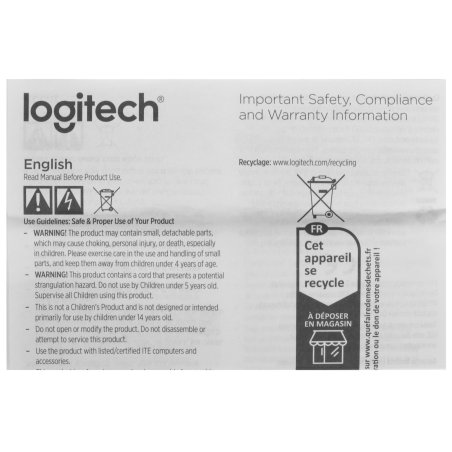 Веб-камера Logitech HD Webcam Brio 100 белый 2Mpix (1920x1080) USB-A с микрофоном (960-001618)