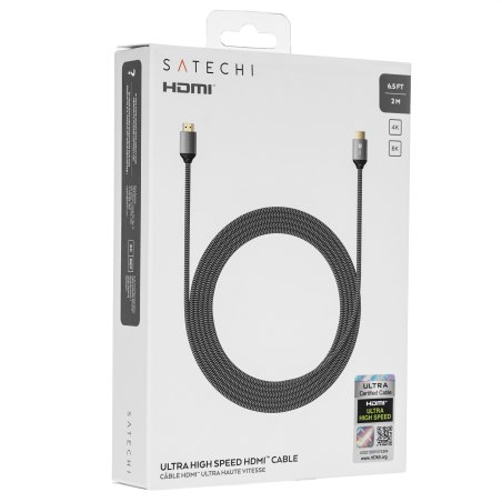 Кабель (переходник) Satechi ST-YH8KCM USB-C To HDMI 2.1 8K Cable, Поддержка 8K/60Hz, 2м, cерый