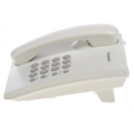 Телефон проводной Panasonic KX-TS2350RUW белый повтор номера, регул-ка громкости, кр.на стену