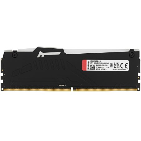 Оперативная память Kingston Fury Beast, DDR5, 16Gb (1x16GB), 5200MHz, CL40, DIMM, с радиаторами, RGB, черный