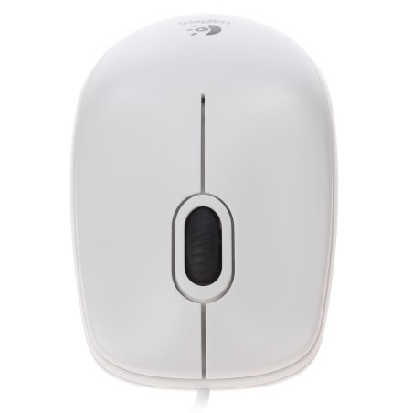 Мышь проводная Logitech B100 черный, 1000 dpi, USB, кнопки - 3