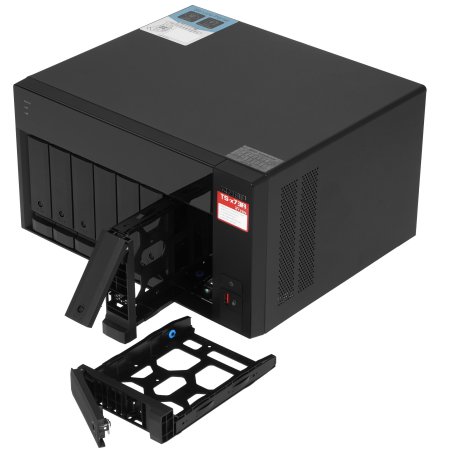 Сетевое хранилище без дисков SMB QNAP TS-873A-8G NAS, 8 trays 3,5"/2,5", 2x2,5 GbE BASE-T, 2 x M.2 NVMe 2280 slots, quad-core AMD Ryzen V1500B 2,2 GHz, 8 Gb SO-DIMM DDR4 (1 x 8 Gb) up to 64Gb (2x32 Gb)