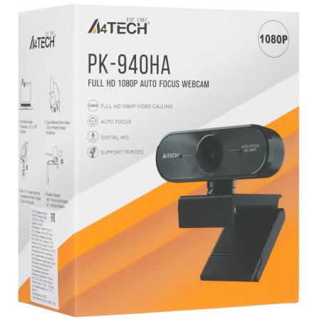 Веб-камера A4Tech PK-940HA черный 2Mpix (1920x1080) USB2.0 с микрофоном