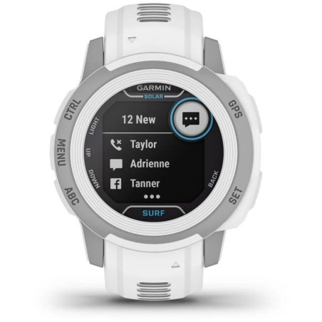 Смарт-часы Garmin Instinct 2s Solar 40мм 1.2" AMOLED корп.черный/белый рем.белый (010-02564-03)