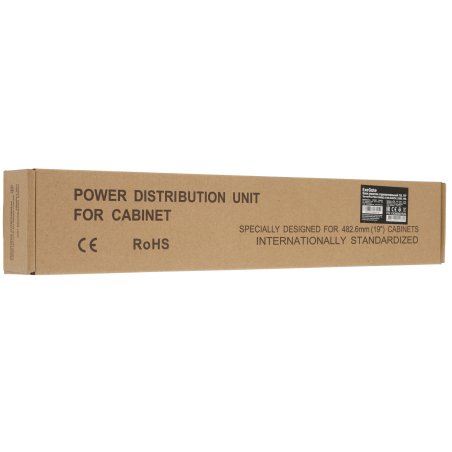 Блок розеток горизонтальный ExeGate ServerPro PDU-19H602 Al-6S-EU2, 19", 1U, Алюминий, 6 Schuko, кабель с евровилкой VDE-250V-16A-3*1.5мм2, 2метра, черный