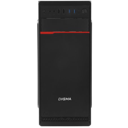 Компьютерный корпус Digma DCC-MD302 черный без БП ATX 1x80мм 3x120мм 2xUSB 2.0 2xUSB 3.0 audio