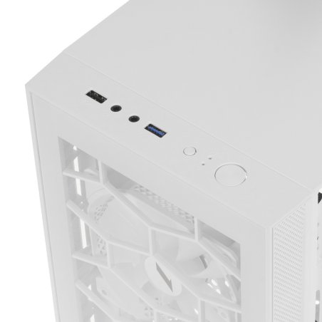 Компьютерный корпус 1STPLAYER FIREBASE X1 белый/mATX/3x120мм LED fans/X1-WH-3F1-W