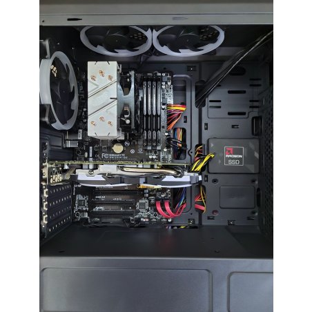 Блок питания Ginzzu CB500 12CM черный,24+4p,PCI-E, 4*SATA, 3*IDE,оплетка MB, кабель питания