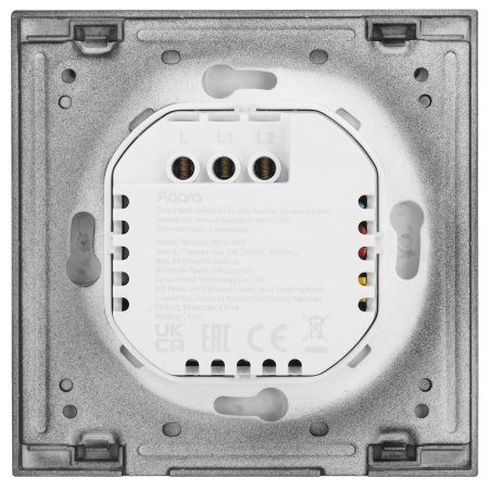 Выключатель умный двухклавишный Aqara Smart Wall Switch H1 (WS-EUK02)