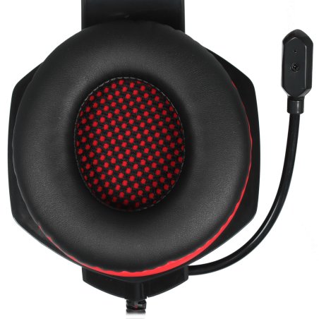 Игровые наушники с микрофоном SVEN AP-U988MV, черный-красный (USB, LED, 7.1)