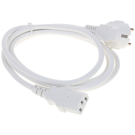 Кабель питания Gembird 1.8м, VDE(0.75мм), белый, с зазем., пакет PC-186W-VDE