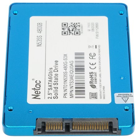 Накопитель SSD Netac N535S, 480Gb, SATA III, 2.5", 560/520