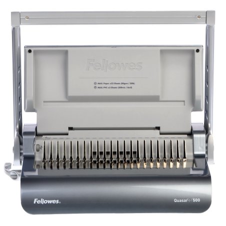 Брошюровщик Fellowes QUASAR+ на пластиковую пружину, сшивает до 500 лст., перфорирует 22 лст., шт