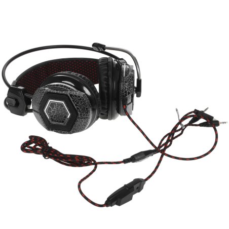 Наушники с микрофоном Oklick HS-L500G черный 2.2м мониторы оголовье