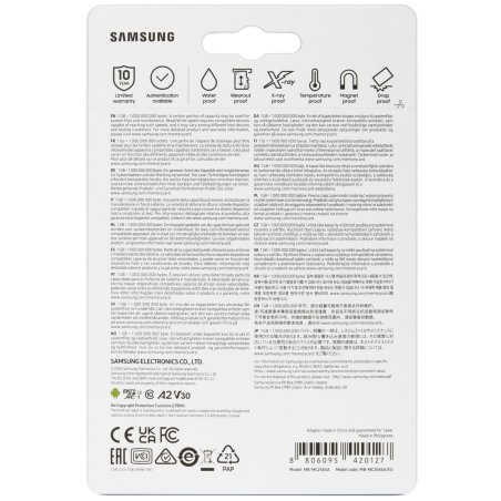 Карта памяти MICRO SDXC EVO+ 256Gb V10 W/A MB-MC256SA/EU Samsung