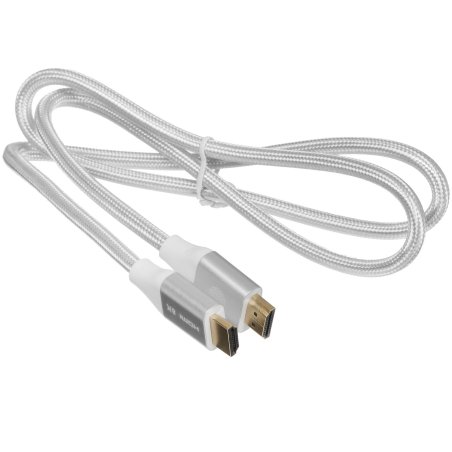 Кабель аудио-видео Cactus CS-HDMI.2.1-1 HDMI (m)/HDMI (m) 1м. Позолоченные контакты серебристый