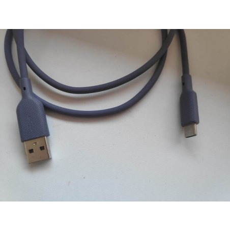 Кабель QUMO 32962 USB-A на Type-C, силиконовый, 1м, 3A, 18W (серый)