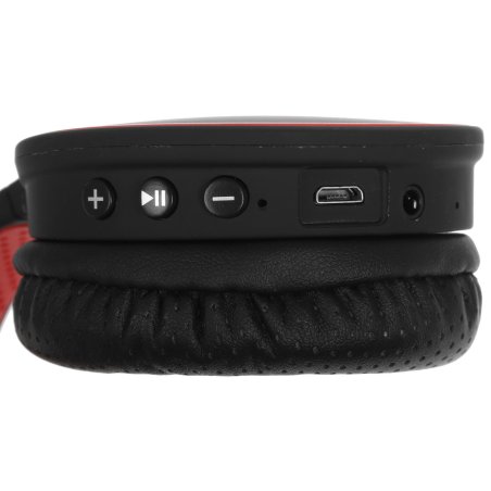 Наушники Qumo Accord 3 (BT-0020) черный/красныйнакладные Bluetooth 4.2300мА-чдо 6х часов в режиме разговора