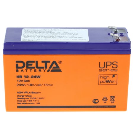 Батарея Delta HR 12-24 W (12V, 6Ah)
