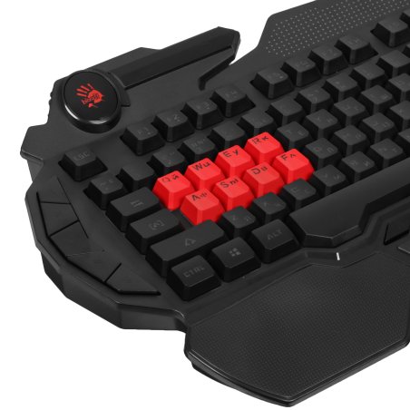 Клавиатура A4Tech Bloody B318 черный USB Multimedia Gamer LED (подставка для запястий)