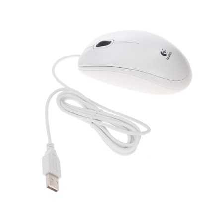 Мышь проводная Logitech B100 черный, 1000 dpi, USB, кнопки - 3