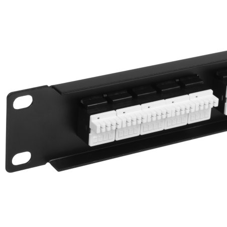 Патч-панель телефонная 19", 1U 25 port ExeGate разъем RJ-12 6P4C, RoHS, черный