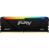 Оперативная память Kingston Fury Beast, DDR4, 16Gb (1x16Gb), 3200MHz, CL16, DIMM, радиатор, RGb, черный