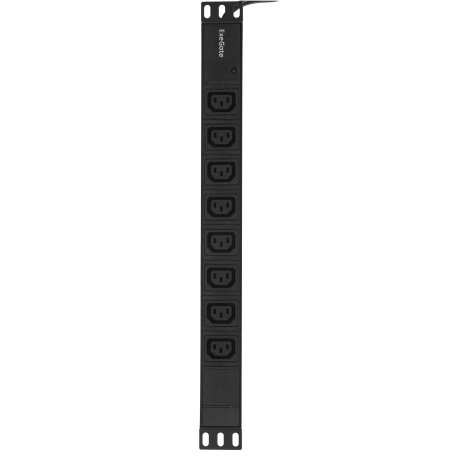 Блок розеток горизонтальный ExeGate ServerPro PDU-19H809 Al-8C13-EU2.5, 19", 1U, Алюминий, 8 IEC 320 C13, кабель с евровилкой VDE-250V-16A-3*1.5мм2, 2.5 метра, черный