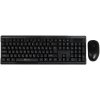 Комплект (клавиатура+мышь) OKLICK 220M, USB, беспроводной, черный