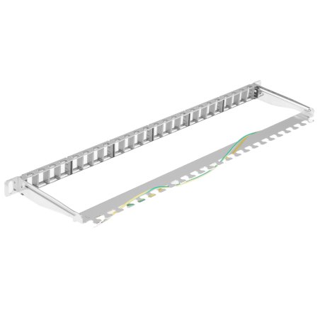 Патч-панель наборная Lanmaster LAN-PPC24OK-STP 19" 0,5U 24xRJ45 STP