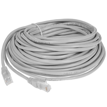 Патч-корд ExeGate UTP-RJ45-RJ45-5e-CU-20M-GY, UTP, cat.5e, 20м, медь, серый
