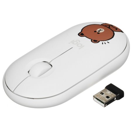 Мышь беспроводная Logitech Pebble M350 розовый, 1000 dpi, радиоканал, Bluetooth, USB, кнопки - 3