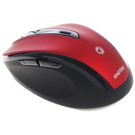 Мышь беспроводная беззвучная Smartbuy 612AG красная, Blue LED SBM-612AG-RK