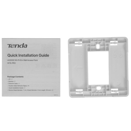 Настенная гигабитная точка доступа Tenda W15-Pro AX3000, 2,4/5 ГГц, до 2976 Мбит/с, PoE, 1x1 Gbит/с+1x1 Gbит/с(PoE)