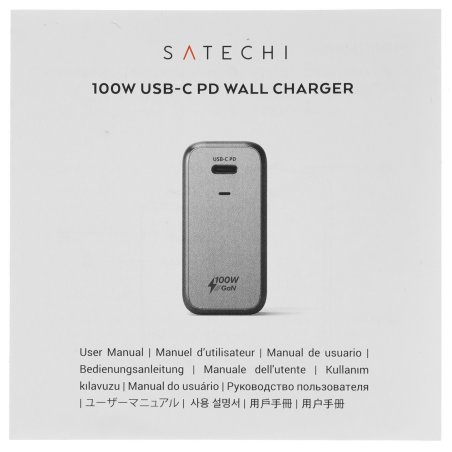 Сетевое зарядное устройство Satechi ST-UC100WSM-EU Charger 100W с технологией GaN Power, серый космос