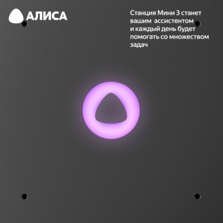 Умная колонка Yandex Станция Мини 3 Алиса серый 12W 1.0 BT/Wi-Fi