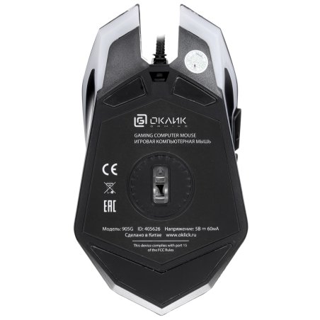 Мышь проводная Oklick 905G INVASION черный, 3200 dpi, USB, кнопки - 6