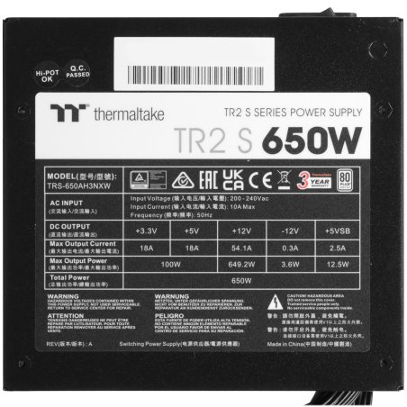 Блок питания Thermaltake PS-LTP-0550NPCNEU-2, 550Вт, 120мм, черный